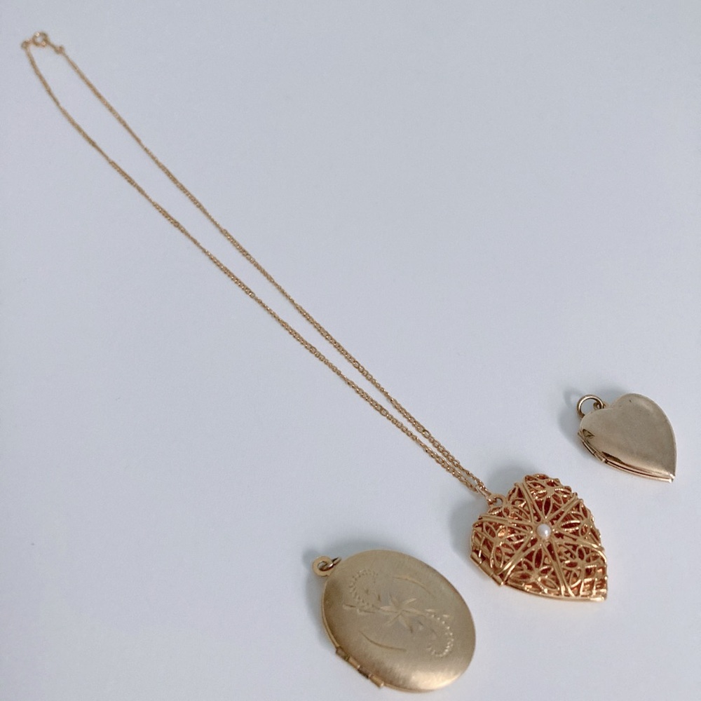 Vintage Gold Locket Set